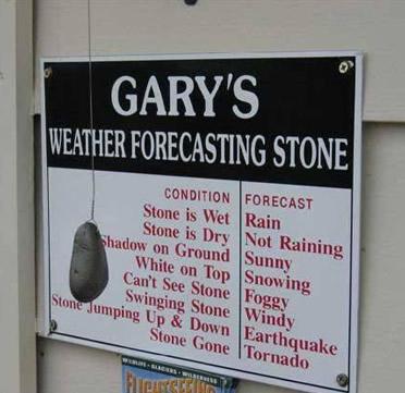 Gary's weather forecasting stone