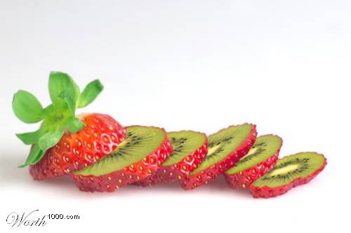 photoshop fruit kiwi strawberry hybrid - Worth 1999.00