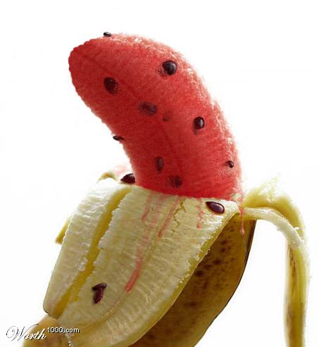 photoshop fruit banana and kiwi fruit hybrid
