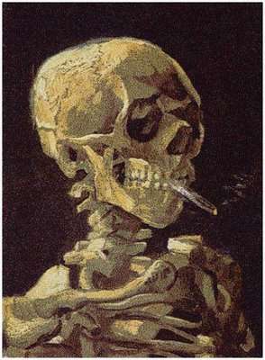 Cigarette Pack Skull Art