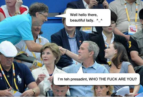 Bush at the olympic games