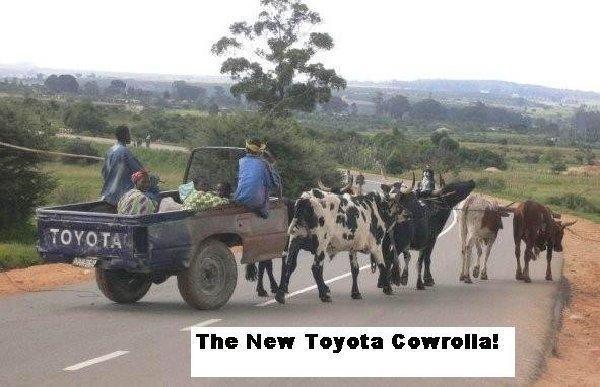 The newest model from toyota, nevermind horse power this baby comes with 6 cow power