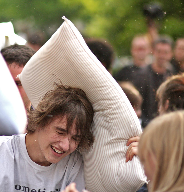 Pillow Fight in Toronto.