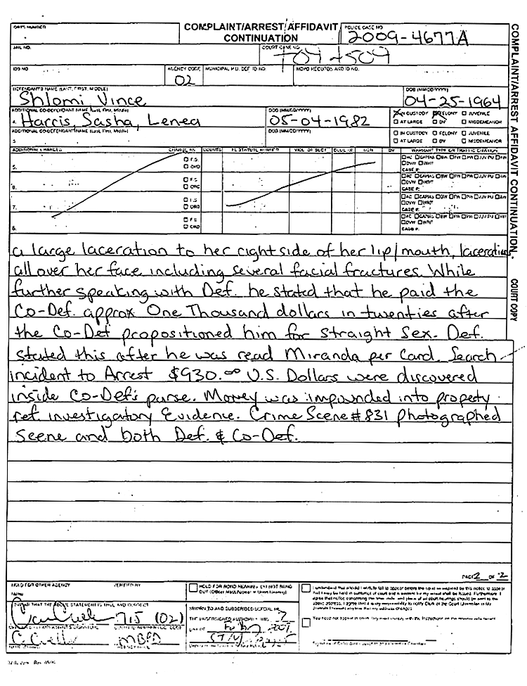 arrest affidavit page 2