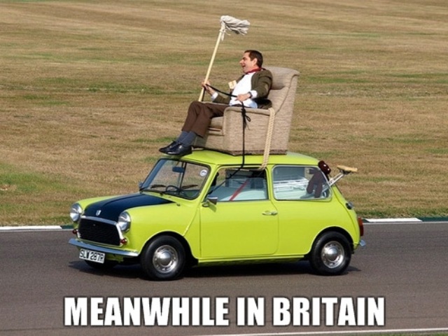 mr bean memes car - Meanwhile In Britain