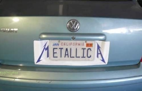 metallica licence plate - Ja Californir Metallica Eggonly Egg