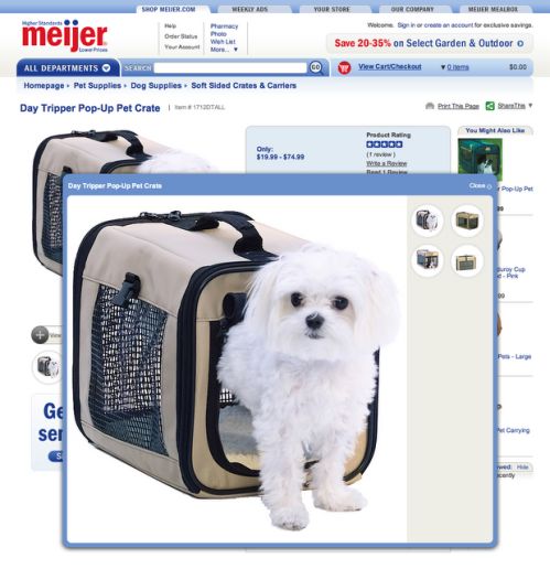 Adobe Photoshop - Your Store meijer Save 2035% on Select Garden & Outdoor View C heckout All Departments Search Homepage Pet Supplies Dog Supplies Soft Sided Crates & Carriers Day Tripper PopUp Pet Crate Ooooo Day Trip Popup Fel Cris