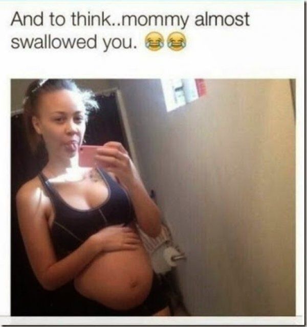 photo caption - And to think..mommy almost swallowed you. 8