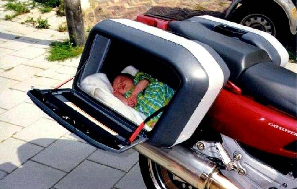 baby in motorcycle