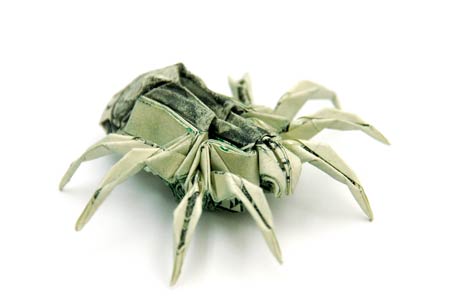 Phenominal Origami made with money.
