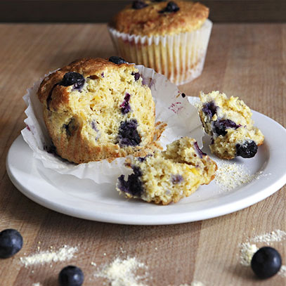 Minnesota BEE-NICE Gluten-Free Muffin.  Minnesota-grown, pollinator-friendly blueberries, sweet corn and honey with a hint of chipotle in a gluten-free cornbread muffin