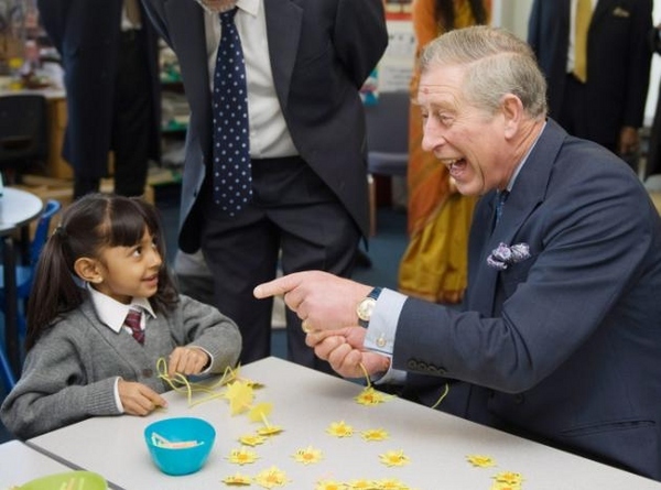 Prince Charles weird sense of humour at work perhaps?