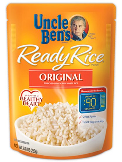 uncle ben's ready rice - Uncle Bens Ready Rice Touch Original Moeding Canci M Cooks In Healthy Heart 11 Seconds Great Power Great Responsibly VETM1.88029859