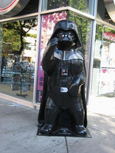 Statue in front of store
