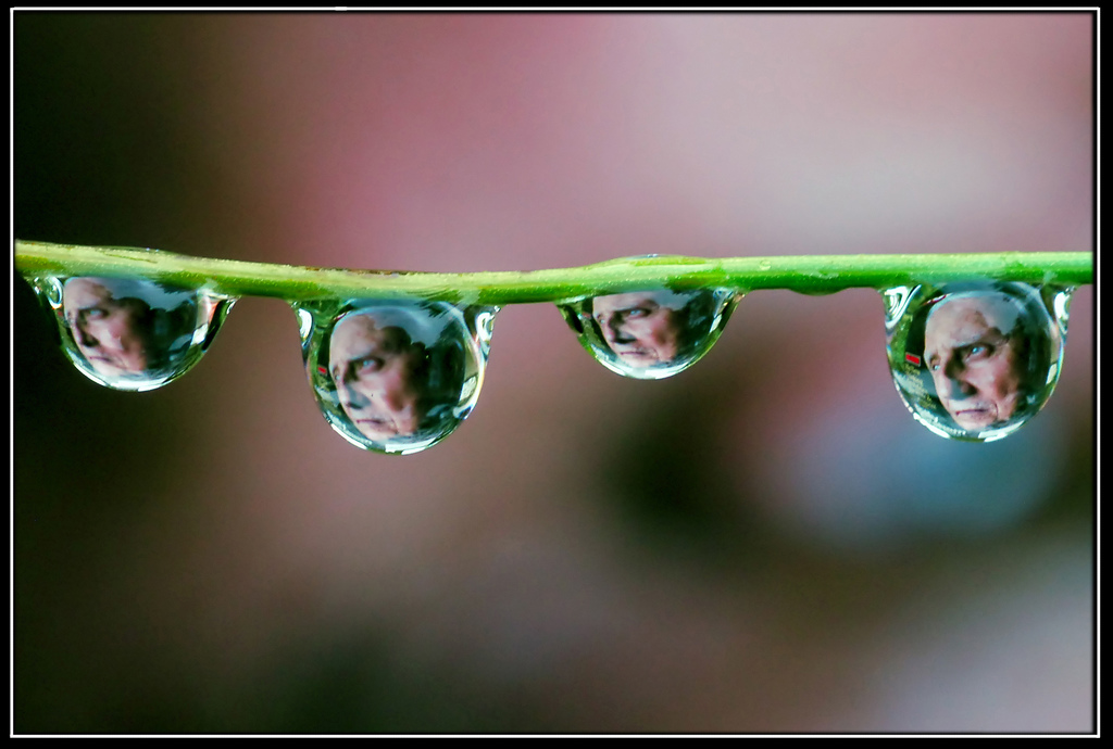 Even Billy Graham is inside a water drop!!!