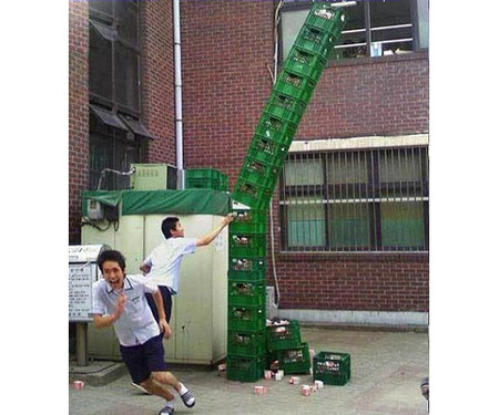 Ever since Godzilla, little Asian boys have been known to run and scream like girls at the sight of big green objects. 