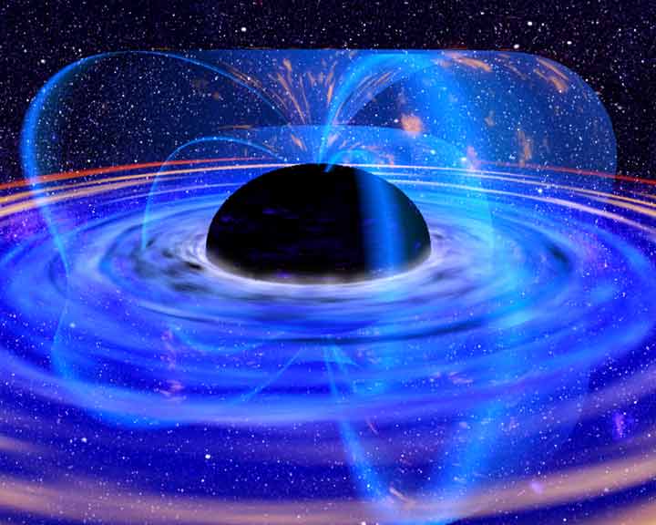 This is an artist's rendering of what what the black hole might have looked like. Please be on the watch for a large,black ball. Possibly residing in Mexico.