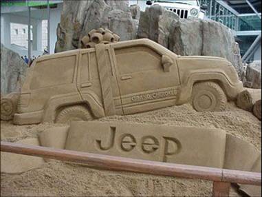 Amazing sand and food sculpures
