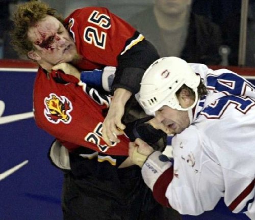 And who says hockey is for wimps?
