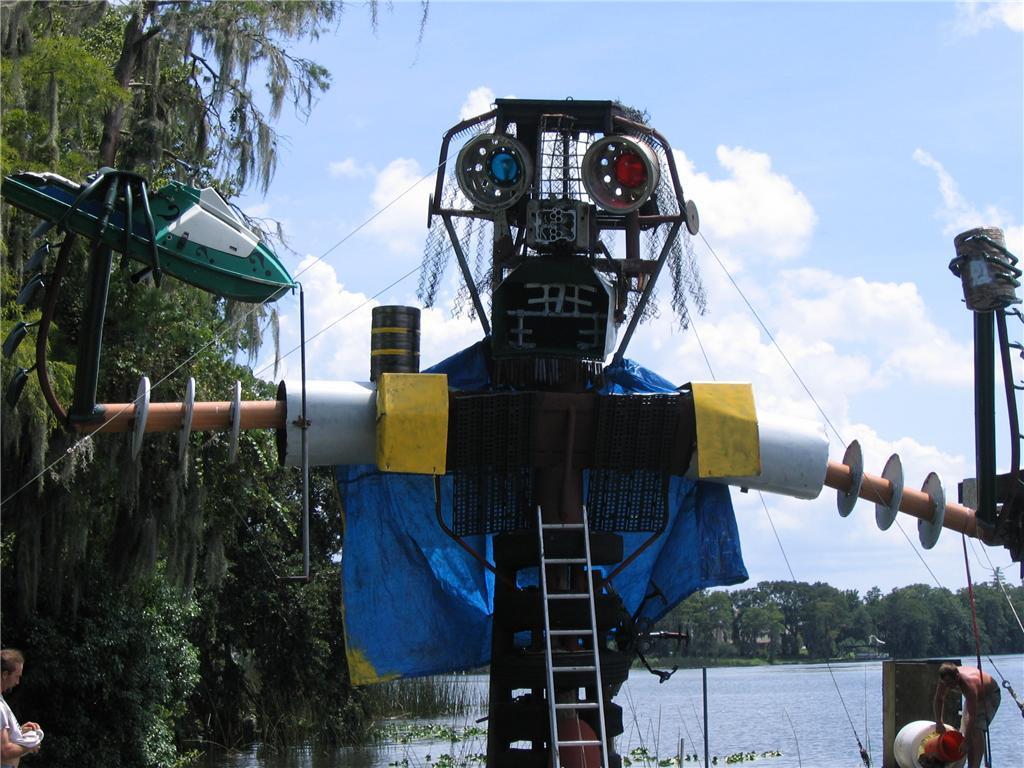 Robot sculpture, giant transformer metal one of a kind! - $9,999.99