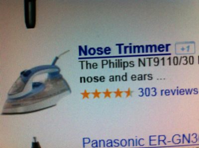 Humour - Nose Trimmer 1 The Philips NT911030 nose and ears. ttttt 303 reviews Panasonic ErGN3