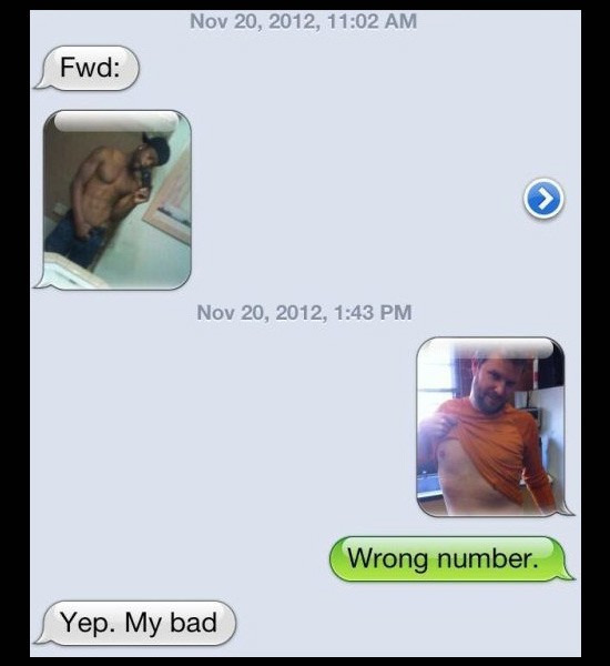 wrong number texts meme - , Fwd , Wrong number. Yep. My bad