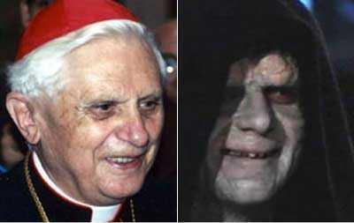 Pope Benedict - XVI - resembles - Darth Sidious