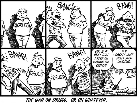 The war on drugs does more harm than good. Especially with dick cheyney pulling the trigger !