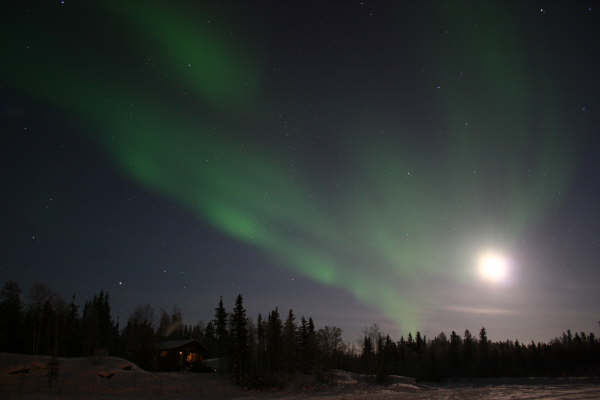 Amazing Northern Lights, Aurora Borealis, Fire Rainbow In Canada