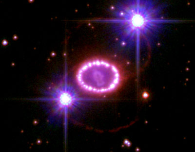 Cosmic Pearls Surround Exploding Star