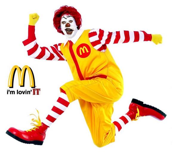 Penniwise as Ronald McDonald