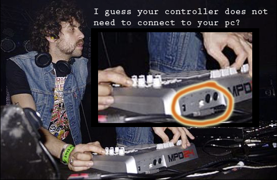 I guess your controller doesn't need to be connected to your pc?