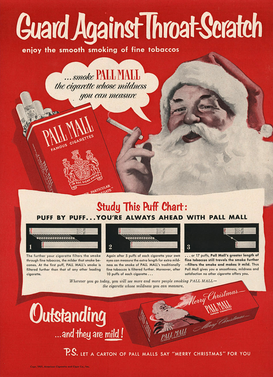 Santa Cigarette Ads