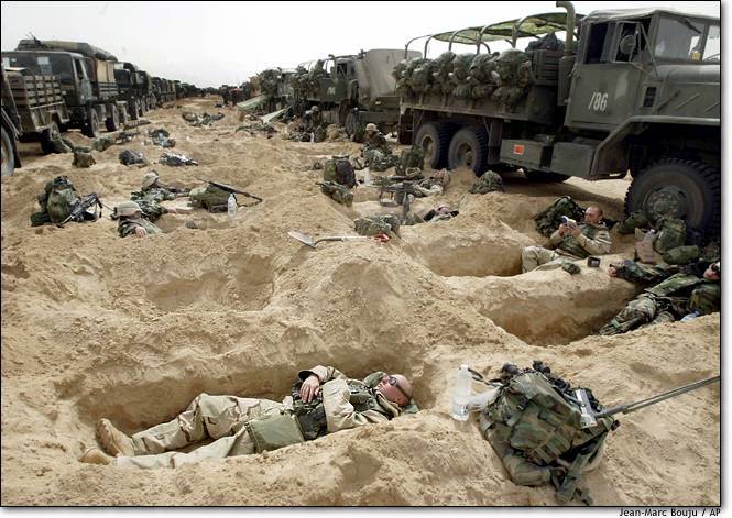Sleeping in Iraq all