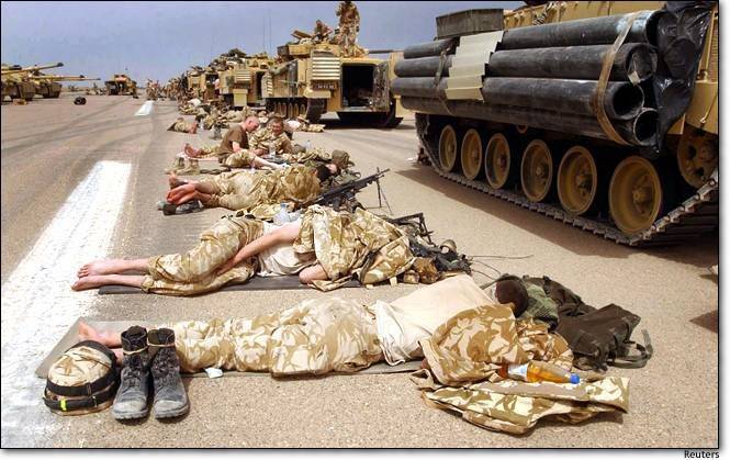 Sleeping in Iraq all