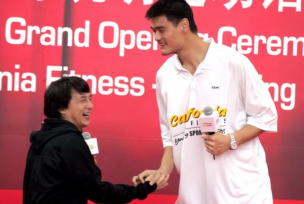 Jackie Chan and Yao Ming