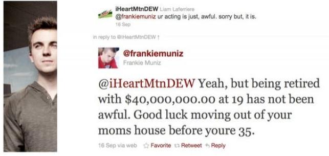 Frankie Muniz just owned 'em.