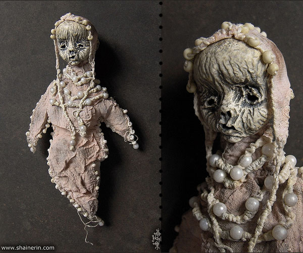 Creepy Mummy dolls by Shain Erin