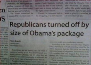 10 headlines of english newspaper - en S Republicans turned off by size of Obama's package