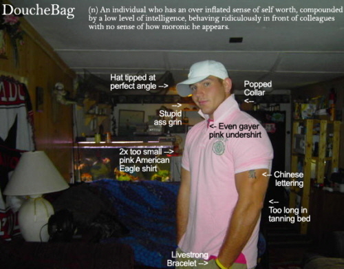 The definition of a douche bag.... I found this don't know how old it is but its funny