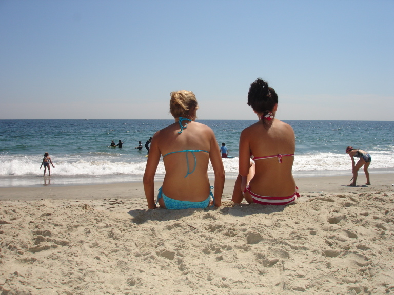 Summer girls at the beach
