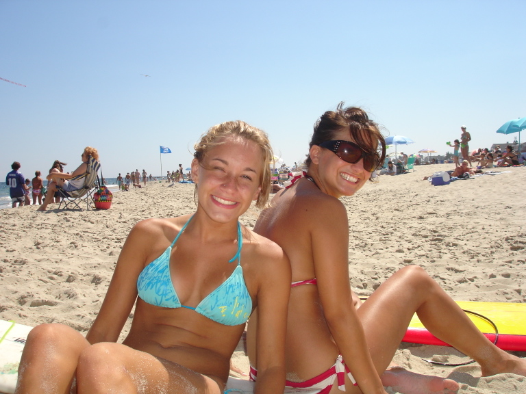 Summer girls at the beach