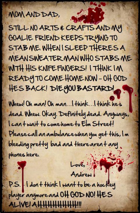 Letters home from Camp Crystal Lake