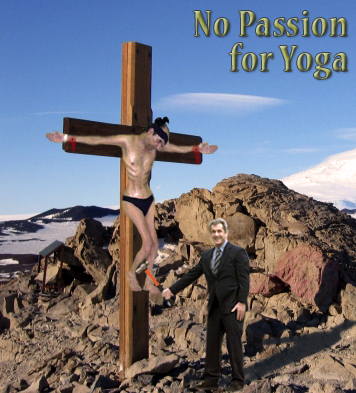 Mel Gibson gets back at his Yoga teacher for stepping on his back Passion of the Christ style.