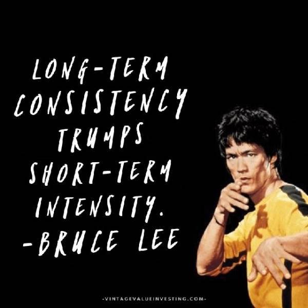 LongTerm I Consistency Trumps ShortTerm Intensity. Bruce Lee Vintagevalueinvesting.Com