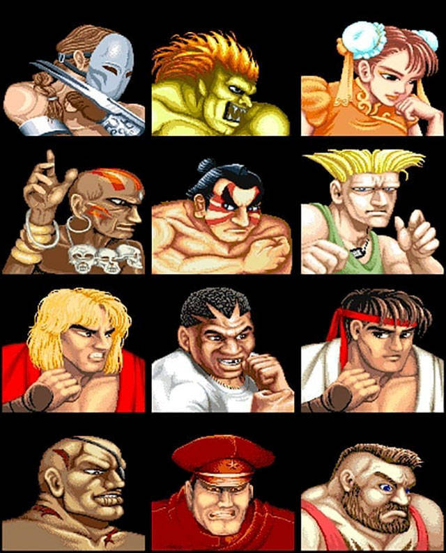 nostalgic pictures - street fighter 2 characters - A