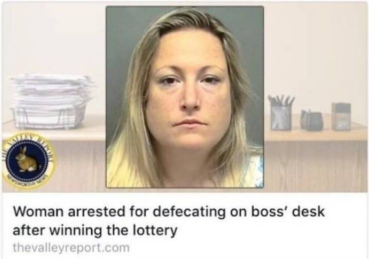 woman arrested for defecating on boss desk after winning the lottery - Woman arrested for defecating on boss' desk after winning the lottery thevalleyreport.com
