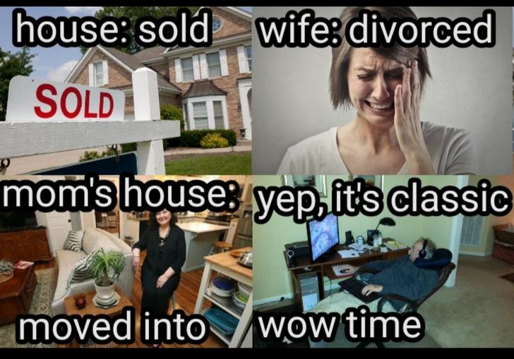 house with sold sign - house sold wife divorced Sold mom's house yep, it's classic moved into wow time