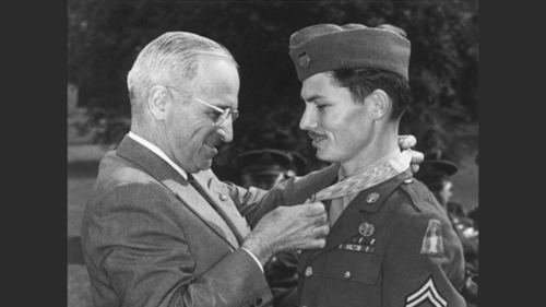 Corporal Desmond Doss of Lynchburg VA, who showed that conscientious objectors could be heroes. He saved 75 men as a US Army medic at Okinawa and showed similar renown at Guam and the Philippines. Medal of Honor winner, two bronze stars, and noted pacifist.