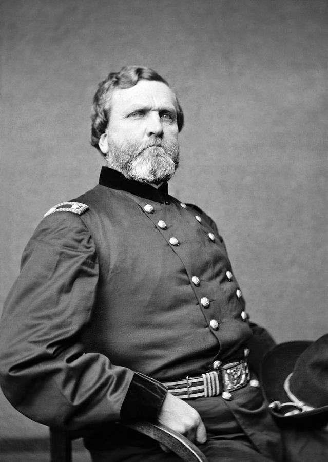 Major General George Henry Thomas, the 'Rock of Chickamauga', and one of the most important commanders in the western theater of the Civil War. Born 5 miles from the North Carolina line in Southern Virginia, his stout defense at Chickamauga stopped a complete Union route. He followed soon after with a dramatic breakthrough on Missionary Ridge in the Battle of Chattanooga. In the Franklin–Nashville Campaign of 1864, he achieved one of the most decisive victories of the war, destroying the army of Confederate General John Bell Hood, his former student at West Point, at the Battle of Nashville.